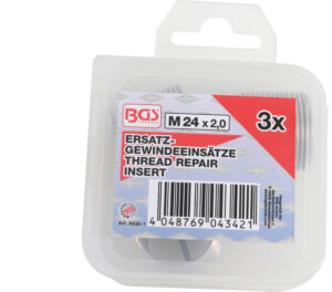 BGS 9438-1 Reserve draadbussen | M24 x 2,0 mm | 3-delig