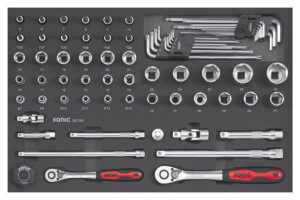 SONIC 307101 Combinatieset 3/8" en 1/2" SFS-M 71-dlg.