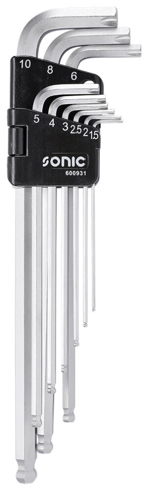 SONIC 600931 Stiftsleutelset binnenzeskant magnetisch | Inbus | 9-delig