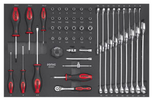 SONIC 605501 Schroevendraaier, sleutel en doppenset 1/4" SFS-M  55-dlg.
