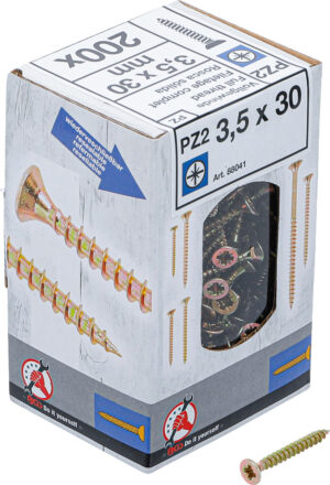 BGS-88041 Multifunctionele schroeven | Kruiskop PZ2 | 3,5 x 30 mm | 200 stuks