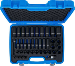 BGS 7280 Krachtdoppen set zeskant | 12,5 mm (1/2") | 9 - 30 mm | 40-delig