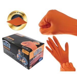 SATRA S-M9GYD Werkhandschoen Nitril | Diamantstructuur | Extra sterk | Wegwerp | M | 100 stuks