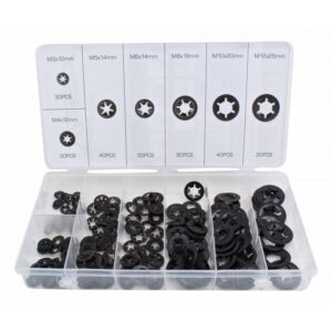 ASTA A-TC540 Starlock borgringen set | Veerkrachtige Asborging | M3–M12 | 260 stuks