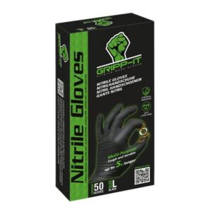 GRIPP-IT Handschoenen Nitrile zwart | Maat L | 50 stuks