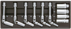 CUSTOR CSP03010S 3/8" Bougie/gloeibougie doppenset, 10dlg, S-module