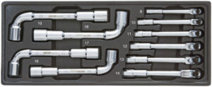 CUSTOR CWS62410S Pijpsleutelset gebogen, 10dlg, M-module