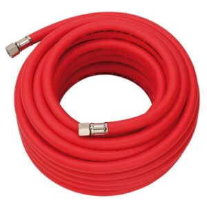DRAPER D31731 Luchtslang 10mm High Visibility Rood | 1/4" draaibare aansl. | 15 meter