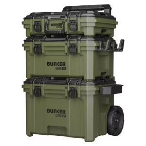 BUNKER D31644 Load-Up Gereedschapskoffers | Stapelbaar met wielen | 9-delig