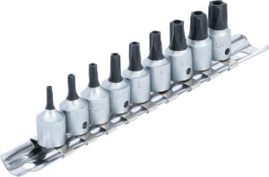BGS 71020 Bitdoppen set | 6,3 mm (1/4") | TS-Star fraudebestendig (voor Torx Plus) | 9-delig