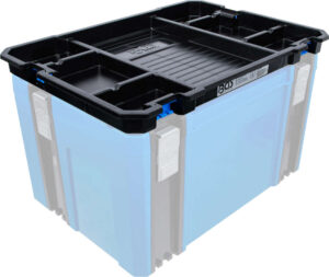 BGS 80013 Kunststof bak | voor systeemkoffers | Met Hoofdvak en 6 Compartimenten
