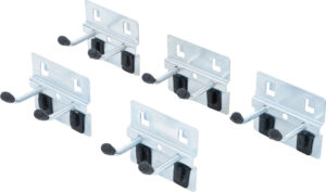 BGS 80197 Set dubbele haken | 40 mm | voor opbergsysteemcombinatie | 5-delig