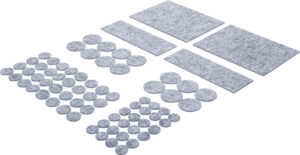 BGS 80702 Set anti kras vilt | Zelfklevend | Grijs | 80-delig