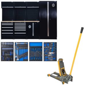 BUNKER AP006 Opbergcombinatie 45cm, hardhouten werkblad, 15dlg met 4 Deltach modules