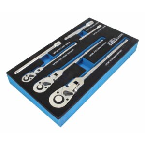 SATRA S-SFR6 Ratel set met flexibele koppen | 1/4" 3/8" 1/2" | 6-delig