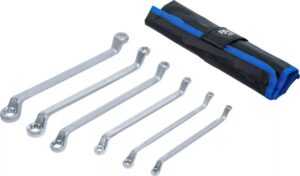 BGS 2281 Dubbele ringsleutelset met E-type ringkoppen | gebogen | E6 - E24 | 6-delig