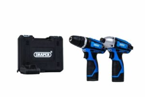 DRAPER D08757 Mini accu slag-schroevendraaier + klopboormachine 12V, incl 2 accu’s