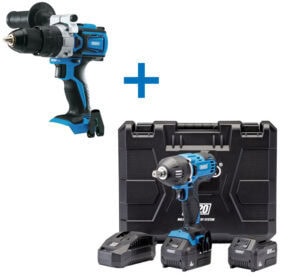 DRAPER D10103 D20 Accu slagmoersleutel + boormachine COMBI actie (D27888+D55338)