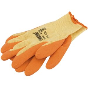 DRAPER D82602 Heavy Duty Latex Coated Work Gloves, Extra Large, Orange