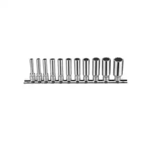FORCE FC-21115-9 Lange doppenset | 1/4" | 12-kant | Metrisch | 11-delig