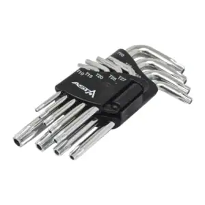 ASTA A-712TF1 Torx sleutel set | Kort met gat | T10 - T50 | 9-delig