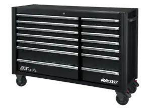 BOXO BX14 XL Gereedschapswagen | 14 laden | Zwart