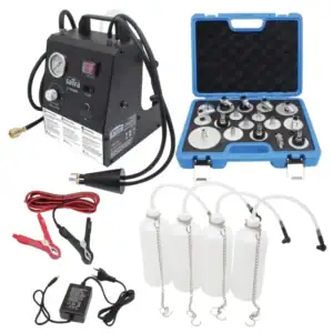 SATRA S-90086 Remontluchter | Elektrisch | 12V / 230V | Met adapter set |18-delig