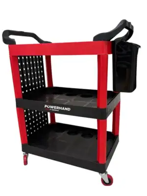 POWERHAND SIN-131.0200 Service Trolley | 200 kg draagvermogen | Voor poets en detailing