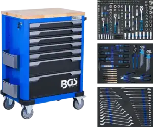 BGS 6066 Gereedschapswagen gevuld | 7 laden | 263-delig