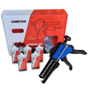 XTREME PU Componentenlijm actie set | 5x lijm | 12x mixtertips | 1x Lijmpistool