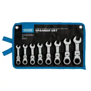 DRAPER D27982 Steekringratelsleutelset | Mini flex | 8-delig