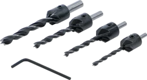 BGS 50790 Houtboorset met Verzinkboor | 4-delig