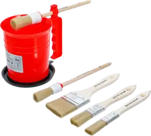 BGS 76500 Kwasten- en penselenset | met verfbeker | 6-delig