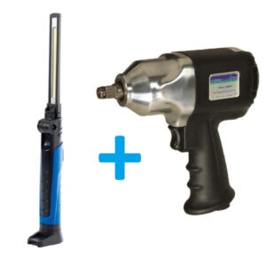 STEINER AIRTOOLS SR5290SD1 Set: 1/2" Slagmoersleutel & LED Inspectielamp