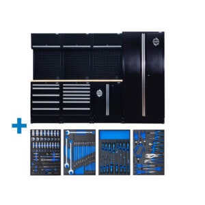 BUNKER AP007 61cm Opbergcombinatie met hardhouten werkblad, 15dlg + 4 Deltach FOAM modules