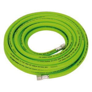 DRAPER TOOLS D31734 High Visibility Hybride Luchtslang | Groen | 10 m x 8 mm | 1/4" BSP