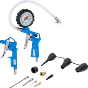 BGS 3369 Luchtpistool en Bandenvulmeter Set | 10-delig