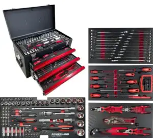 POWERHAND SIN-131.0143 Gereedschapskist gevuld | 143-delig | Zwart