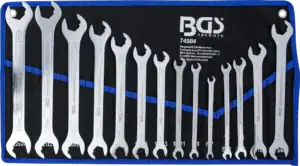 BGS 74584 Extra Dunne Steeksleutelset met Ratelfunctie | Metrisch & Inch | 14-delig