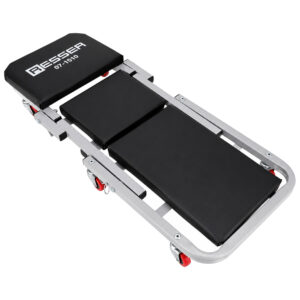 RESSER 07-1510 Opklapbare Werkplaatsligmat en Werkplaatsstoel 2-in-1 | 91 cm (36") | 150 kg