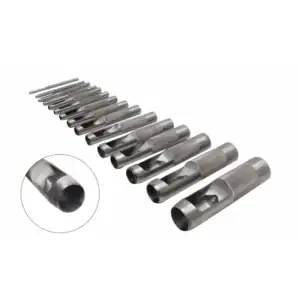 SATRA S-90100 Holpijpenset voor Leder en Rubber | 15-delig (2–22 mm)