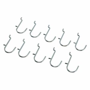 BUNKER D10218 Metalen J-Haken voor Gatenbord / Perforatiewand | 10 stuks