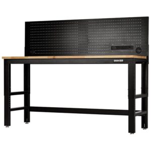 BUNKER D28098 Werkbank met Geïntegreerd Power-Gatenbord | 1830 mm | Houten werkblad