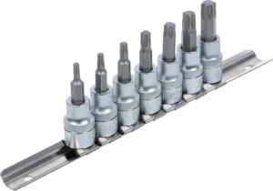 BGS 5108 Bit-Dopsleutelset op Rail | T-Profiel (voor Torx) | 3/8" | 7-delig
