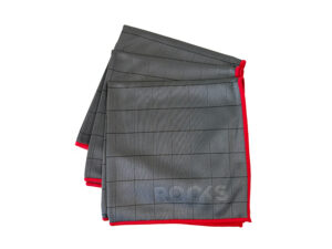 ROOKS OK-11.3020 Carbon Microvezeldoeken Set voor Glas | 400 g/m² | 40 × 40 cm | 3-delig